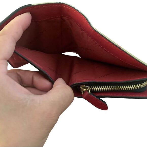 BURBERRY Finsbury Wallet Horseferry Check Canvas and Leather - Picture 11 of 14